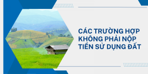 CÁc Trường Hợp Không phải nộp tiền sử dụng đất